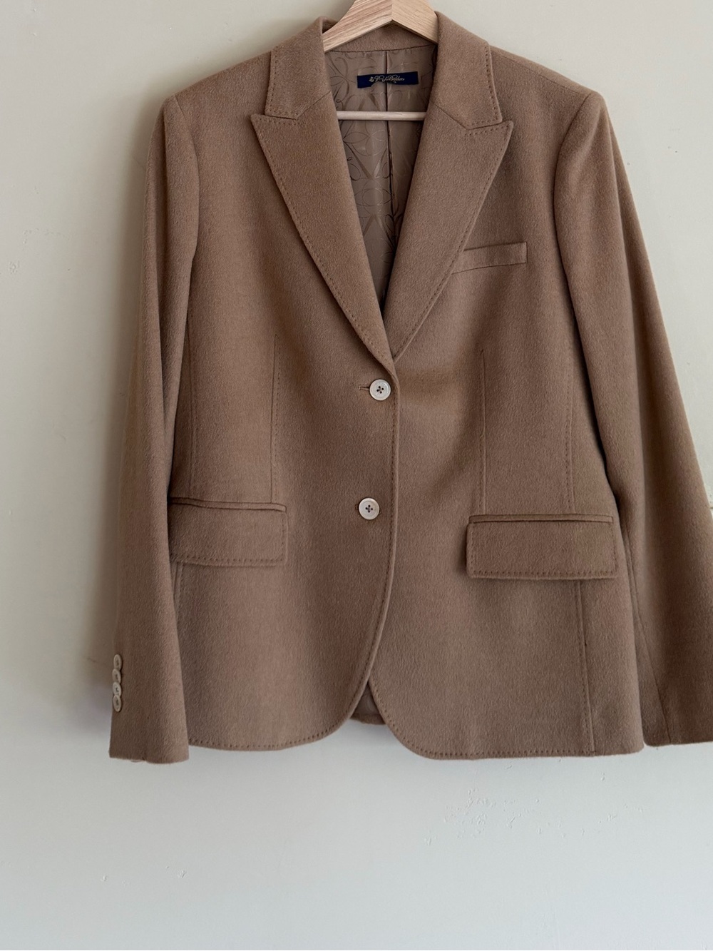 Brooks Brothers Baby Camelhair Tailored Blazer Jacket